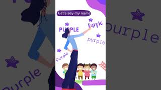 Discovering Purple: Colors for Toddlers: Fun and Learn Series #learningwithfun #colorsfortoddlers