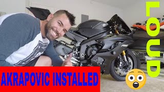 YAMAHA R6 AKRAPOVIC EXHAUST INSTALL (MEGAPHONE)