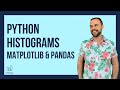 Histogram in Python - Matplotlib Tutorial - Pandas Tutorial - Define bins, add style, log scale