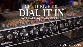 Get It Right \u0026 Dial It In | Not Earl '65 Twin Reverb