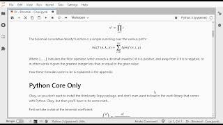 Python - Binomial Distribution (without any libraries)