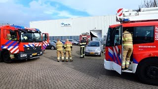 Verschillende brandweervoertuigen opgeroepen voor brand bij Bedrijf Rijnstraat Oss