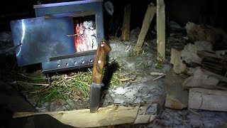 Hot Tent Tipi and stove hunting footage