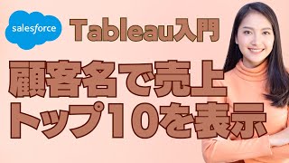 Tableau入門 顧客名で売上トップ10を表示