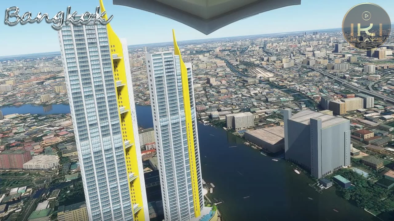 Flying Over Bangkok Thailand In Microsoft Flight Simulator 2020 Youtube