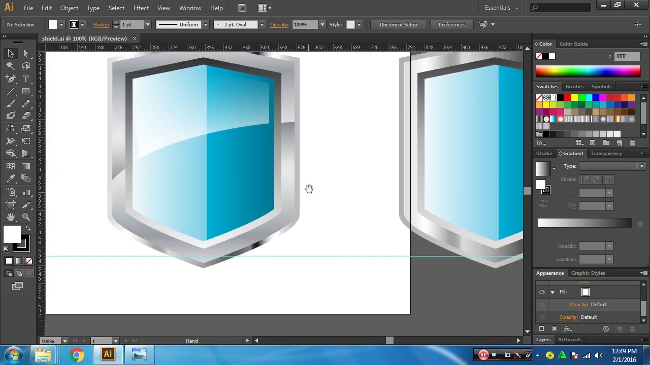 Adobe Illustrator Gradient Shield Youtube