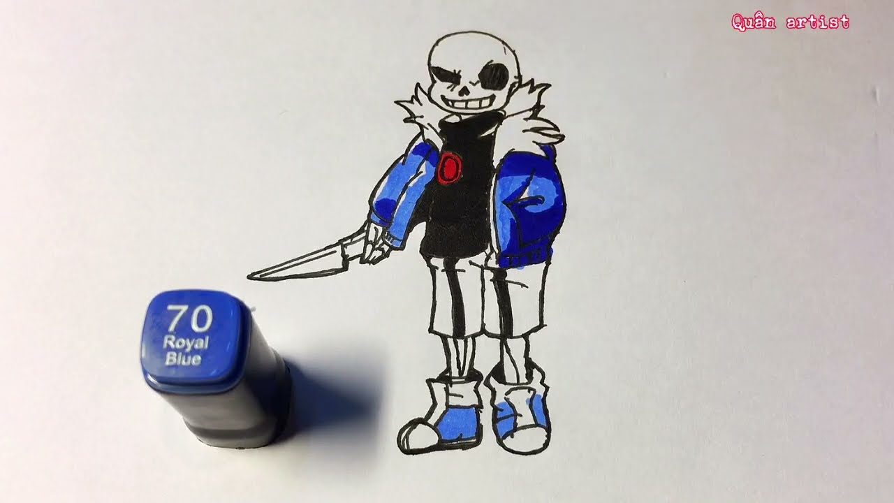 How To Draw Killer Sans Very Easy || Cách Vẽ Sans Sát Thủ Cực Cute ...