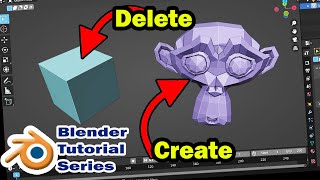 Blender Tutorial for Beginners 2 - Selecting and Adding Objects