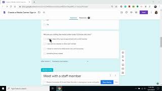 Google Forms Section Breaks
