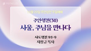 [주안3부예배] 주안행전(30) 사울, 주님을 만나다 I 사도행전 9:1-9 I 지장규 목사 I 2024.10.20