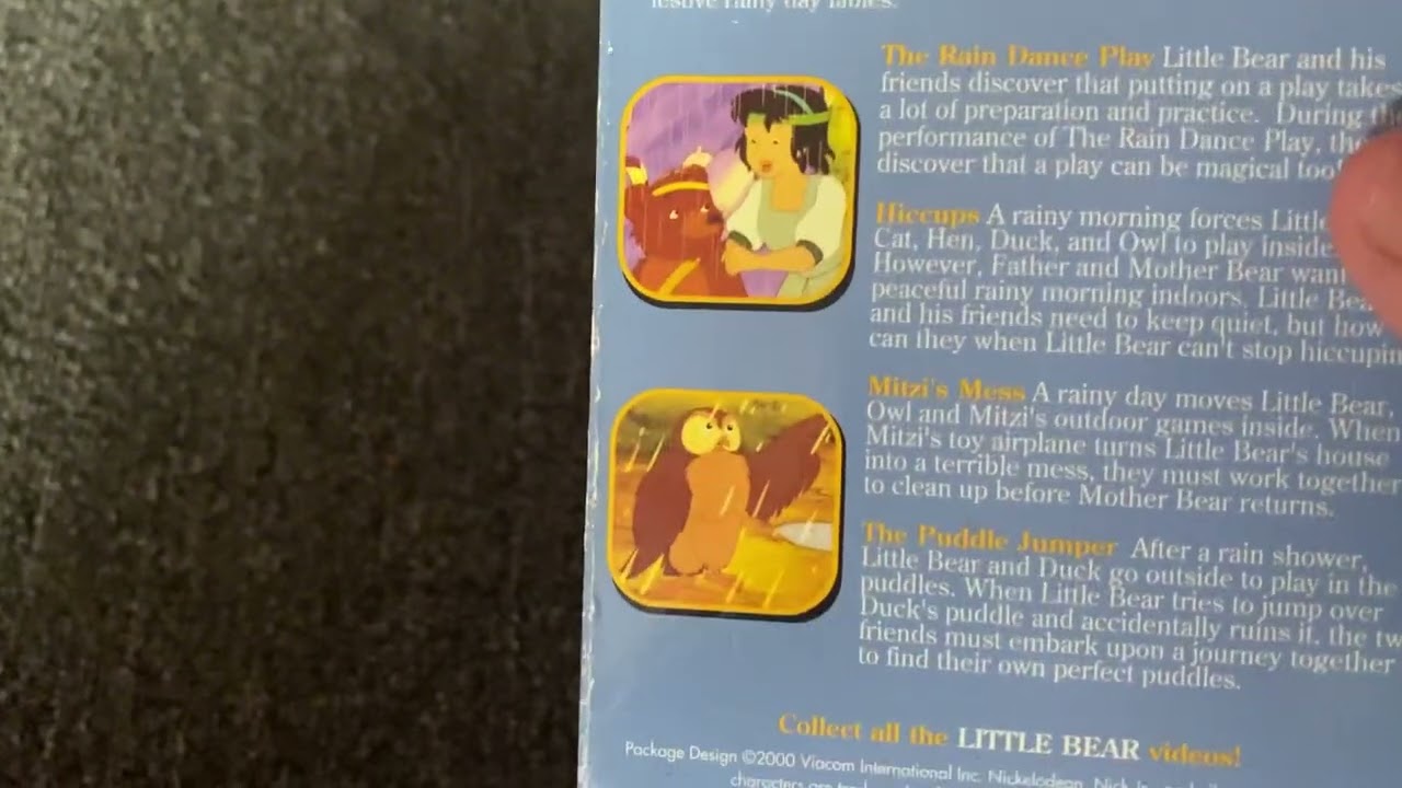 Little Bear: Rainy Day Tales 2000 VHS: Review - YouTube