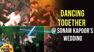 Salman, Shahrukh And Ranveer | DANCING TOGETHER at Sonam Kapoor's Wedding Reception | Mango News