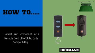 [HOW TO] Make your new Hörmann BiSecur  Remote Control work with your old SupraMatic E