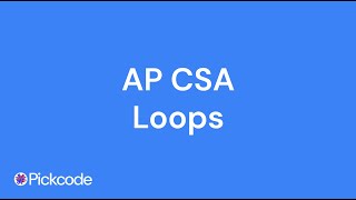 AP CSA Unit 2 Loops (2025)