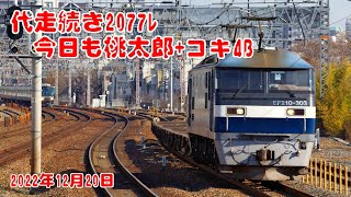 【貨物列車】代走続く2077ﾚ【コキ4B】