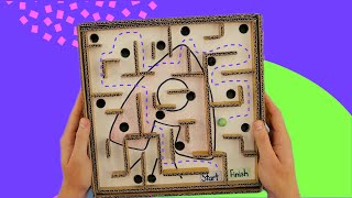 How to Make Marble Labyrinth Game | Easy Craft for Kids