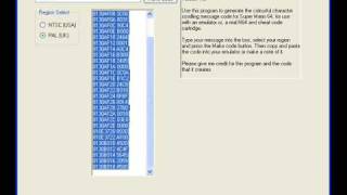 SM64 Scrolling Message Code Generator Program
