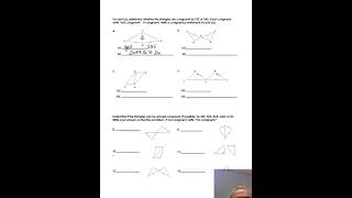 Unit 4 Congruence Quiz Practice