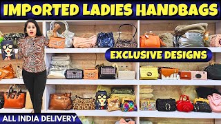 Imported handbags \u0026 ladies purse wholesale market in delhi with huge discounts | New bags designs