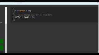 Decrement a Number with Javascript, freeCodeCamp Basic Javascript