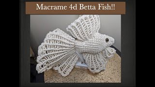 How  to make 3D macrame Betta Fish!!(part-1)