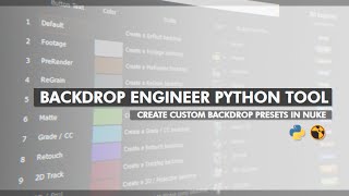 Backdrop Engineer for Nuke - Python Tool