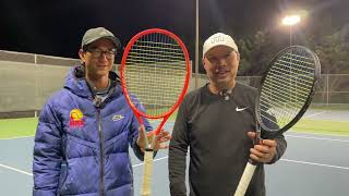 COACH CHRIS HAS A NEW TENNIS STRING TOROLINE SUPER TORO MAINS AND CAVIAR CROSS NICKNAME STARRY NIGHT