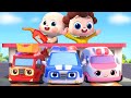 Five Little Cars at Gas Station | Fire Truck, Police Car, Ambulance | Kids Songs | Yes! Neo