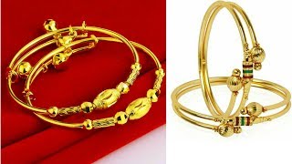 Adjustable Gold Baby Bangles Designs