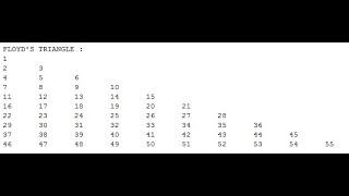 Write a program of Floyd Triangle| Java Program