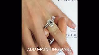 2.21 ct Oval Diamond Double Edge Halo Ring