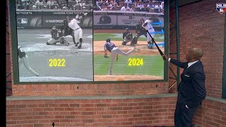 Aaron Judge swing 2022 vs 2024  #mlb #baseball #yankees