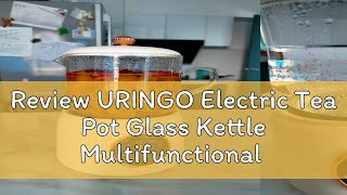 Review URINGO Electric Tea Pot Glass Kettle Multifunctional 8 Smart Manu Stewing And Warming 450ML