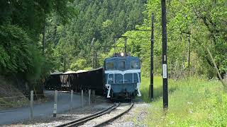 秩父鉄道  デキ102 鉱石貨物列車 三輪構外側線・影森