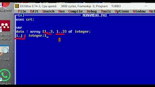 Using 1-Dimensional Arrays and 2-Dimensional Arrays in Turbo Pascal