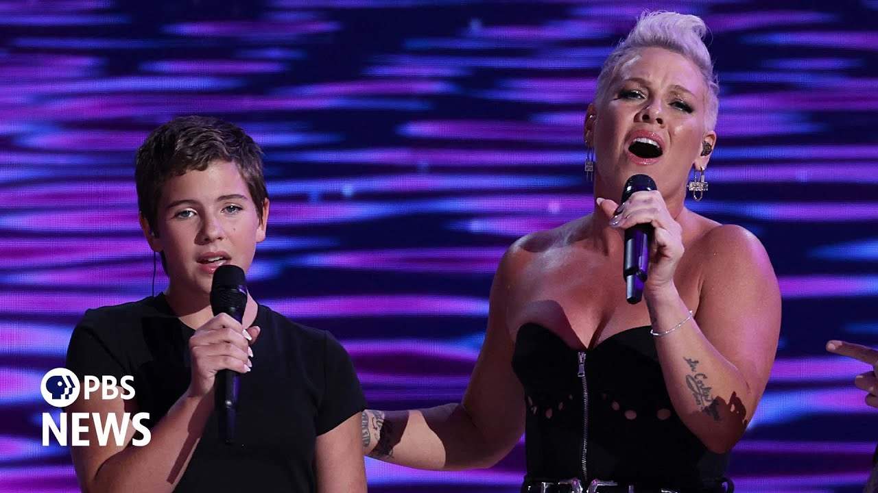 WATCH: P!NK And Her Daughter Perform 'What About Us' At 2024 Democratic ...