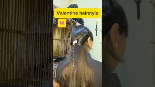 Easy hair hack🎀🎗️|Valentine special🌹|Easy hairstyle for girls#shorts #shortvideo #youtubeshorts