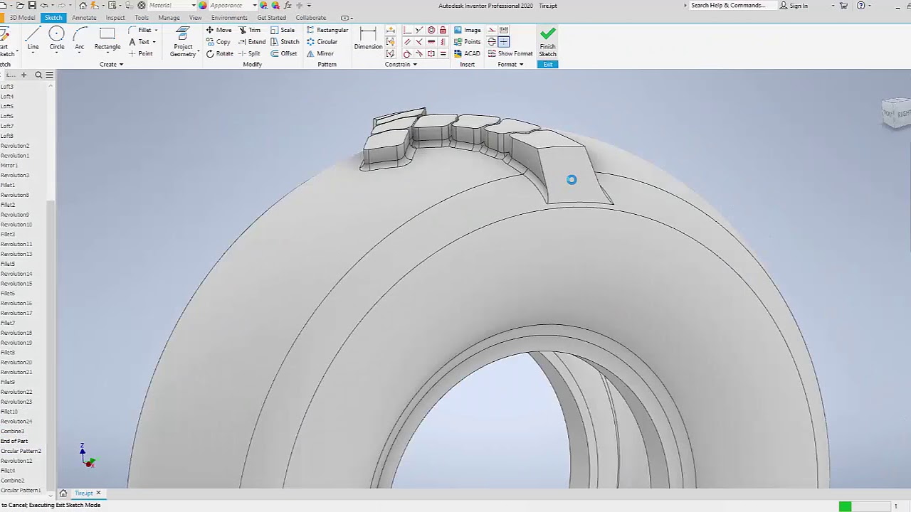 Tire Cad Modeling Youtube
