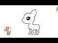 how to draw a cute little deer cute fawn drawing