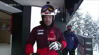Ski Alpin Kitzbühel Abfahrt 2022: Kamerafahrt Joachim Puchner (ORF)