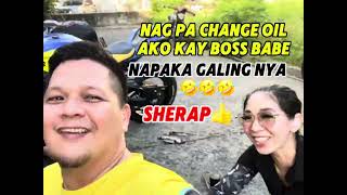 #045 CHANGE OIL KAY BOSS BABE ( avante bigbike garage ) SHERRAAAP