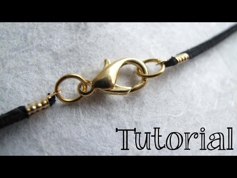 How to Finish a Leather or Cord Necklace - DIY Jewelry Tutorial How to Finish a Leather or Cord Necklace - DIY Jewelry Tutorial