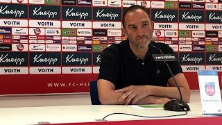 Pressekonferenz mit Frank Schmidt vor dem Relegations-Hinspiel gegen Werder Bremen