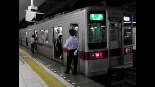 東武10030系11654F準急川越市行き 池袋駅１番ホーム発車