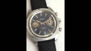 Kelek Chronograph Vintage Watch Rotary Ghost Bezel Valjoux 7733