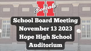 HPS Board Meeting - November 13, 2023