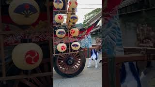 波々伯部神社 祇園祭 宵宮 畑市の山車 神社へ 兵庫県丹波篠山市 18:15ころ　20240803