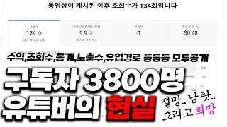 유튜브 4년 차, 구독자 3800명 유튜버의 채널 분석feat. 유튜브 스튜디오 |수익 공개 | 비영리 단체 유튜브 |