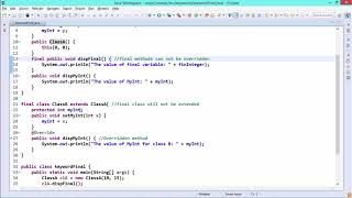 Java Essentials - Final keyword in java