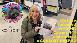 We have cancelled our Swift Carrera 144 order, and gone with Consort Motorhomes, Debz explains why.